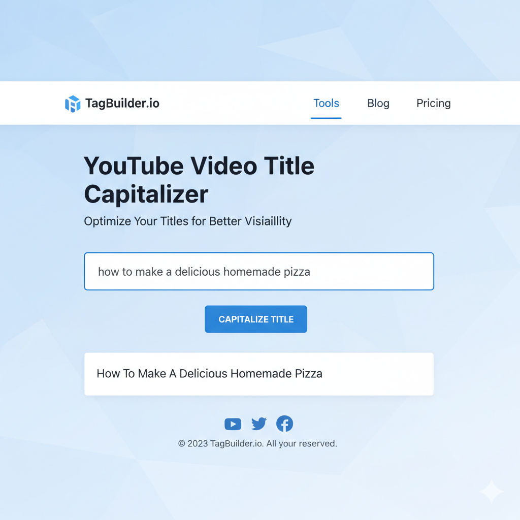 YouTube Video Title Capitalizer