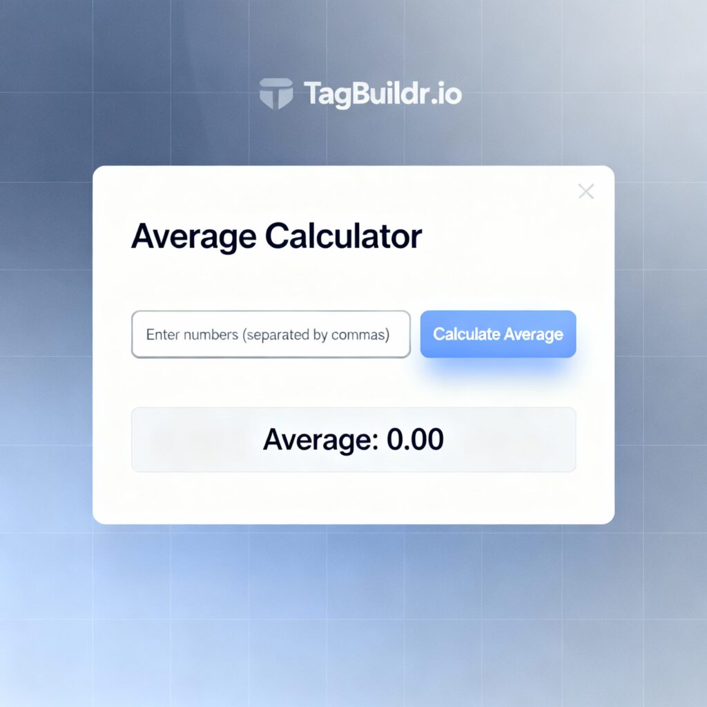Average Calculator Average Calculator